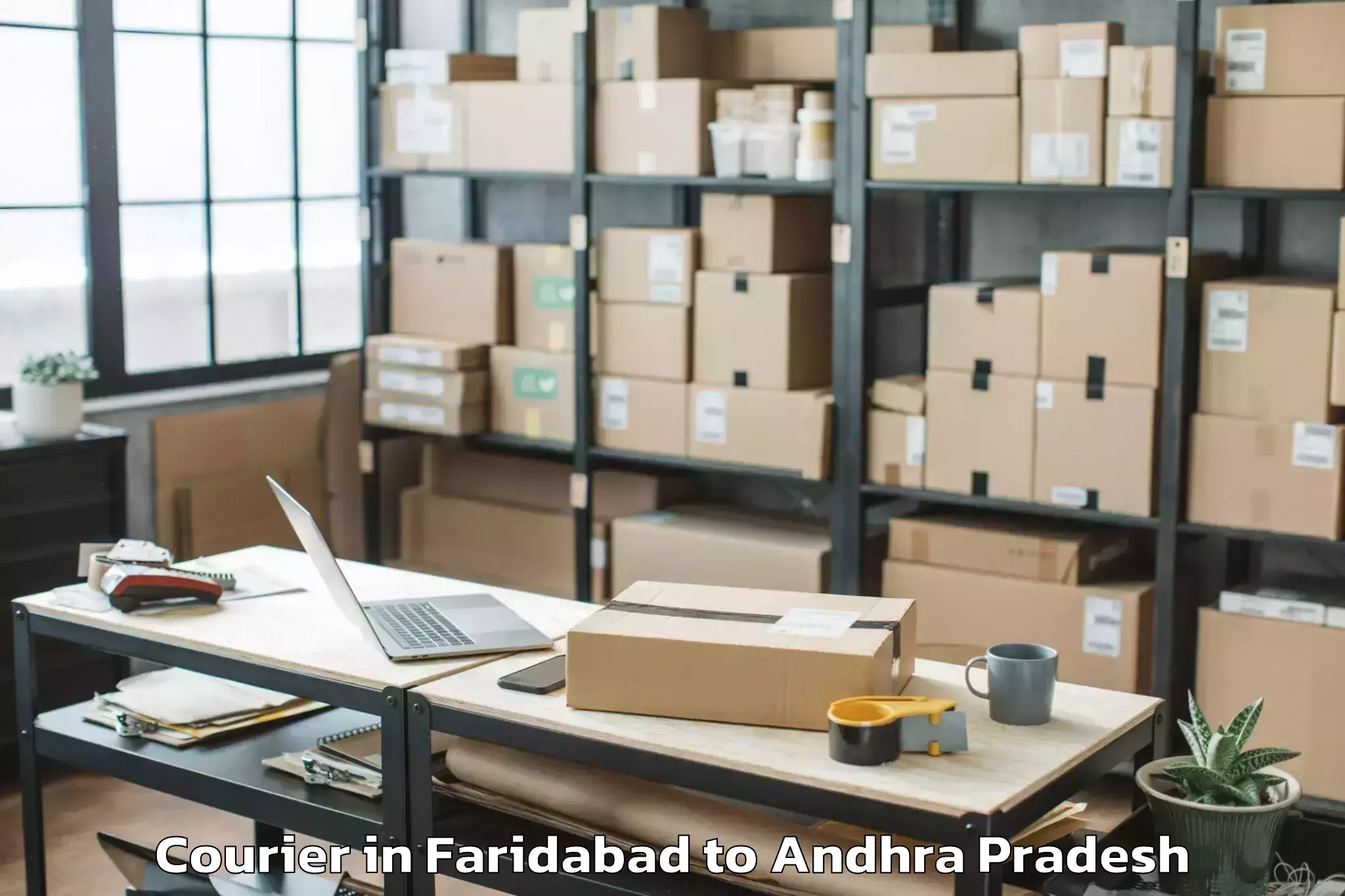 Leading Faridabad to Manubolu Courier Provider